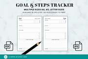 GOALS & STEPS TRACKER, a Stationery Template by Traveling Designer (Thumbnail 1 of 4)