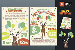 Happy birthday invitation card, an Invitation Template by logika 600