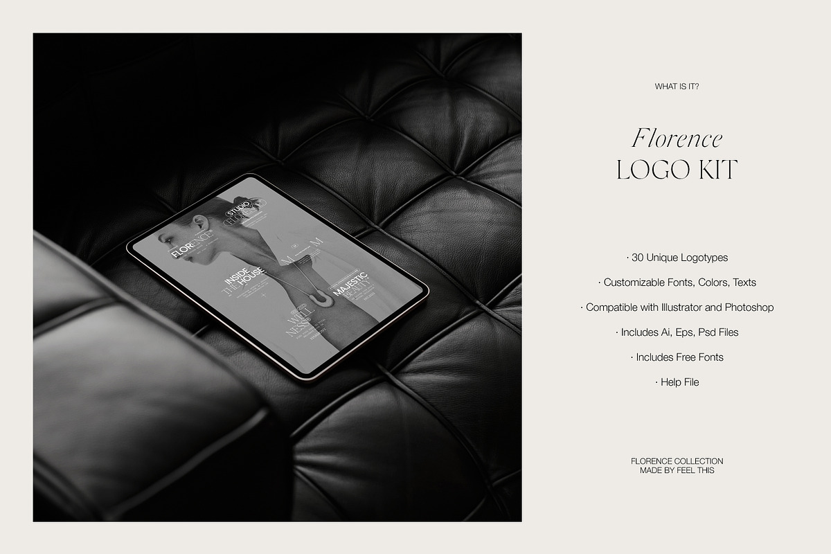Florence Logo Kit | Logos Ai Eps Psd, a Branding & Logo Template by Feel This (Photo 3 of 11)