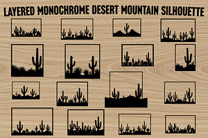 Wild Desert Cactus Scene Set, an Illustration by BIPLOB EXPERT