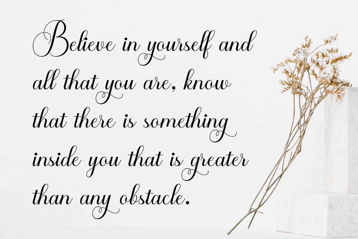 Garselyna - Elegant Calligraphy Font, a Script Font by Imiftype Studio (Photo 5 of 10)