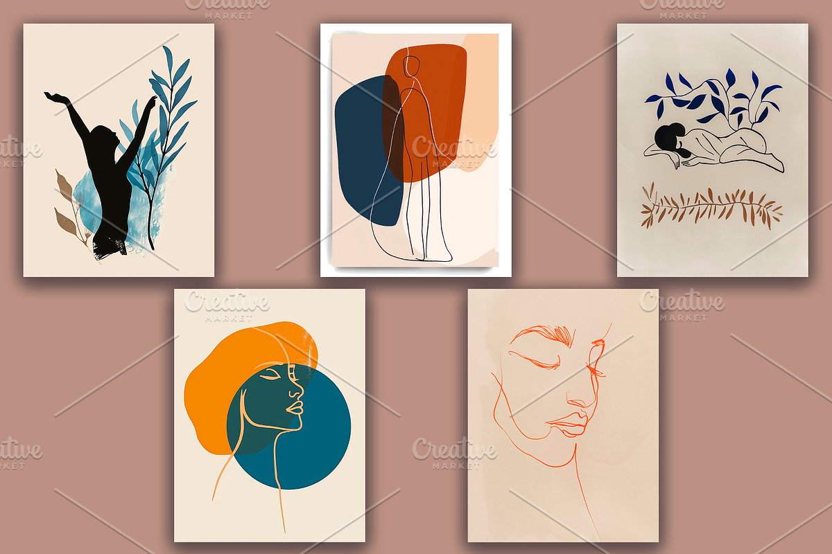 Soft Geometry: Modern Line, a Decorative Illustration by Vika_Softlife (Photo 5 of 5)