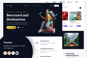 Travel Website Template HTML, a HTML Template by Minialis