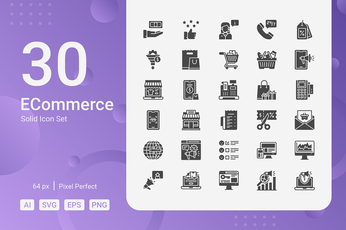 ECommerce Solid Icons, a Solid Icon by siipkancreative | Creative Market