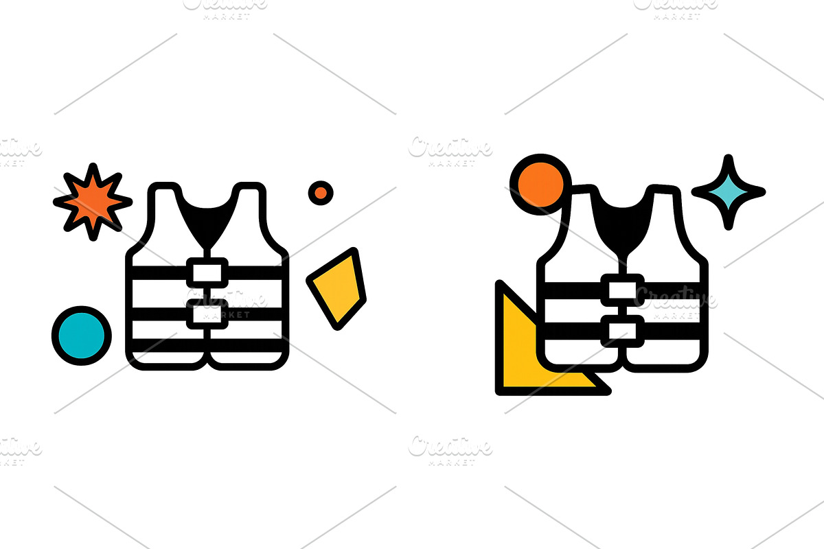 Life jackets illustrated with, an Education Illustration by ZinetroN