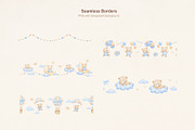Watercolor teddy bear for nursery, an Animal Illustration by ElenaPlatovaArt (Thumbnail 7 of 12)