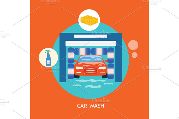 Business Concept Car Wash Best Clean