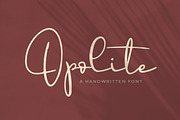 Opolite - a Handwritten Font, a Script Font by Vava Aryanto (Thumbnail 1 of 11)