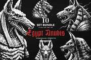 10 Bundle Dark Art Egypt Anubis, an Illustration by Morspective (Thumbnail 1 of 7)