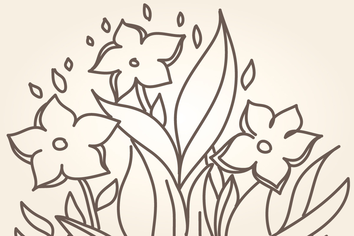 Vintage GARDEN for coloring pages, a Decorative Illustration by ekaart (Photo 5 of 10)