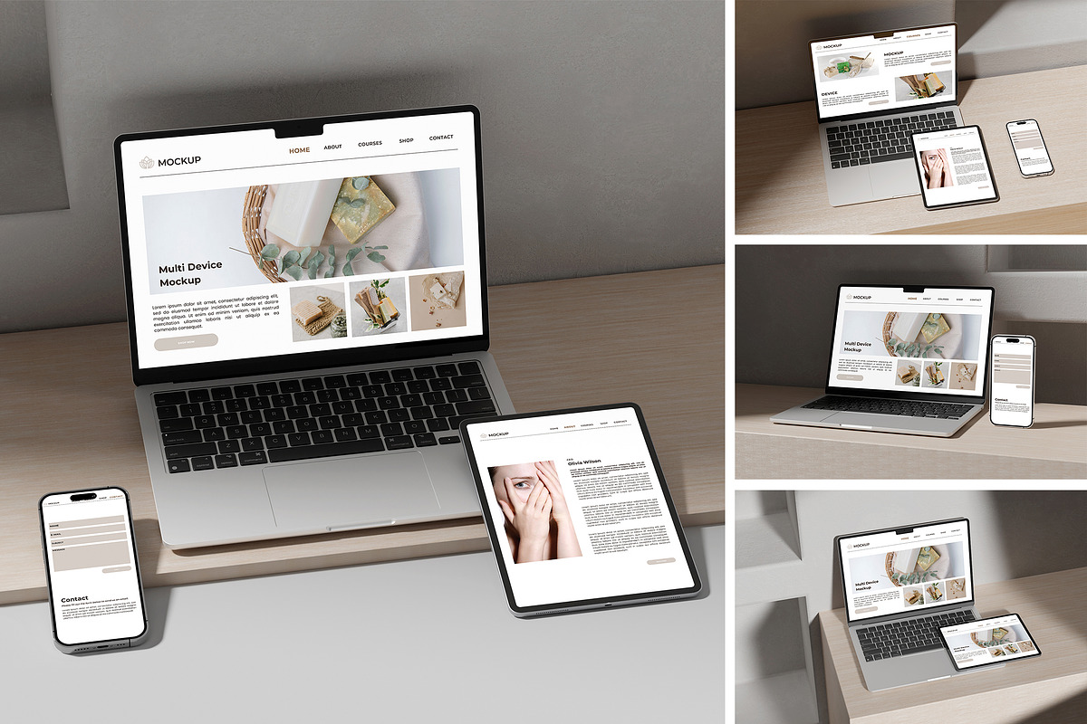 Multi Device Mockup, a Mac Mockup by Xelo Graph (Photo 1 of 5)