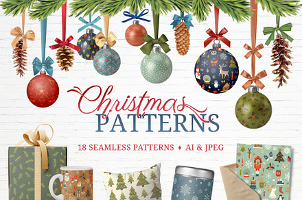 Merry Christmas Pattern Set