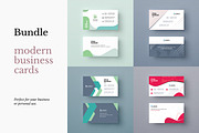 Bundle - Modern Business Cards, a Business Card Template by Crevo Studio (Thumbnail 1 of 8)