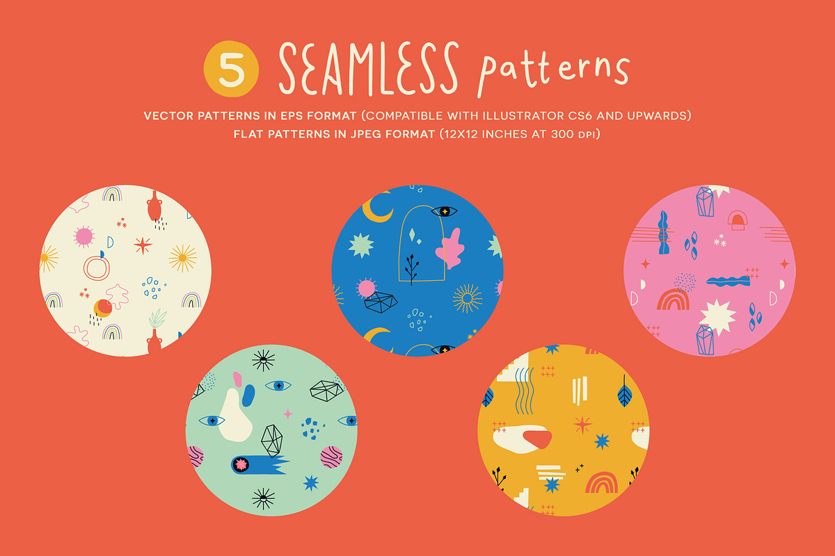 Mystical & Abstract Patterns, Vector, a Pattern Graphic by Carole Chevalier (Photo 6 of 8)