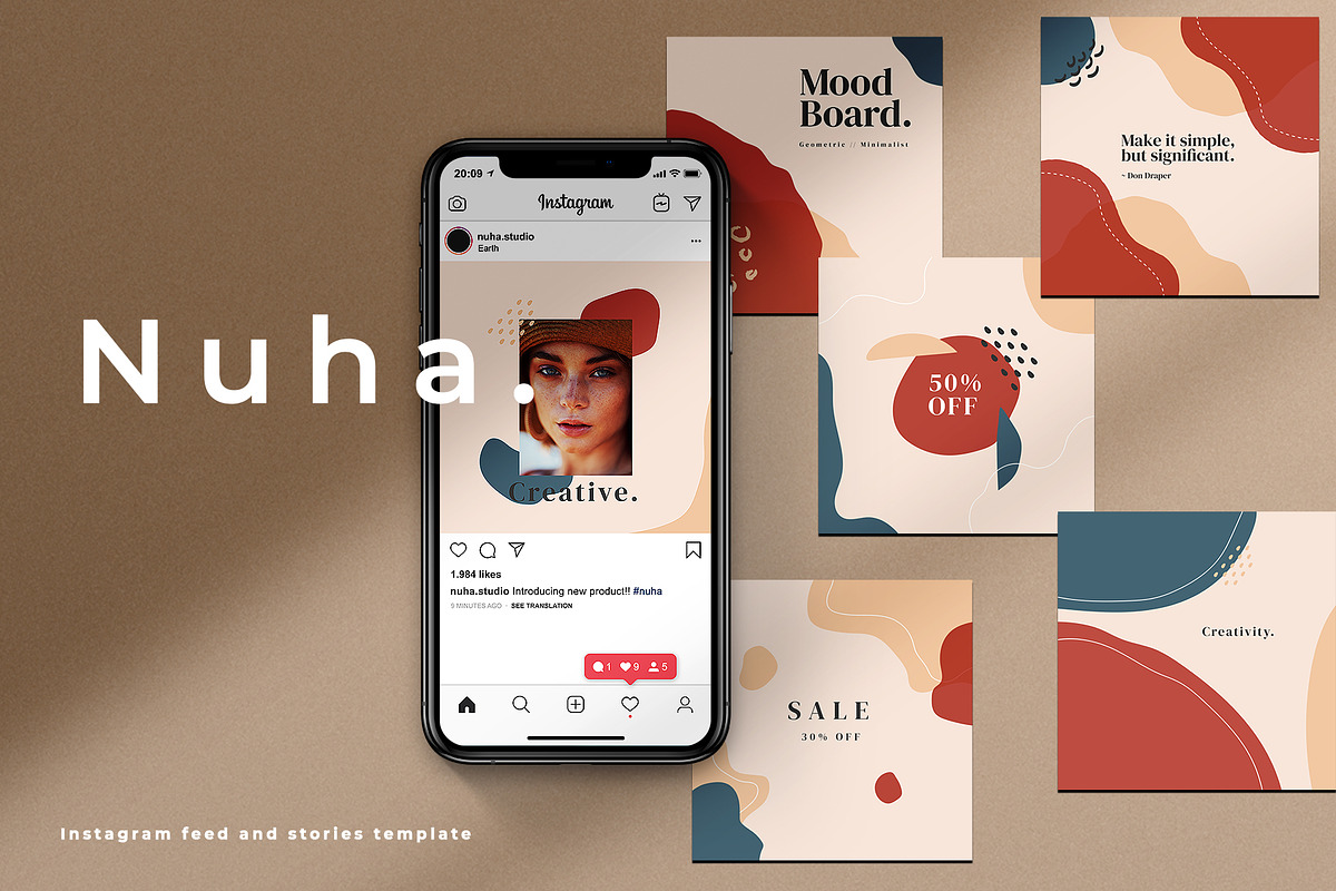 Nuha - Instagram template, a Social Media Template by Guna Studio (Photo 1 of 8)