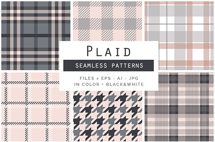 Plaid Seamless Patterns, a Pattern Graphic by Youandigraphics