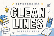 Clean Lines – Modern Outline, a Sans Serif Font by Limited.studio (Thumbnail 1 of 4)