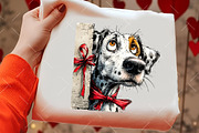 Funny Valentine's Peeking Dog Clipar, an Illustration by OK Design (Thumbnail 5 of 6)