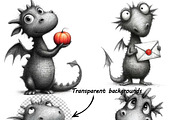 Whimsical Animal Valentine Line Art, an Illustration by one-touch (Thumbnail 7 of 8)