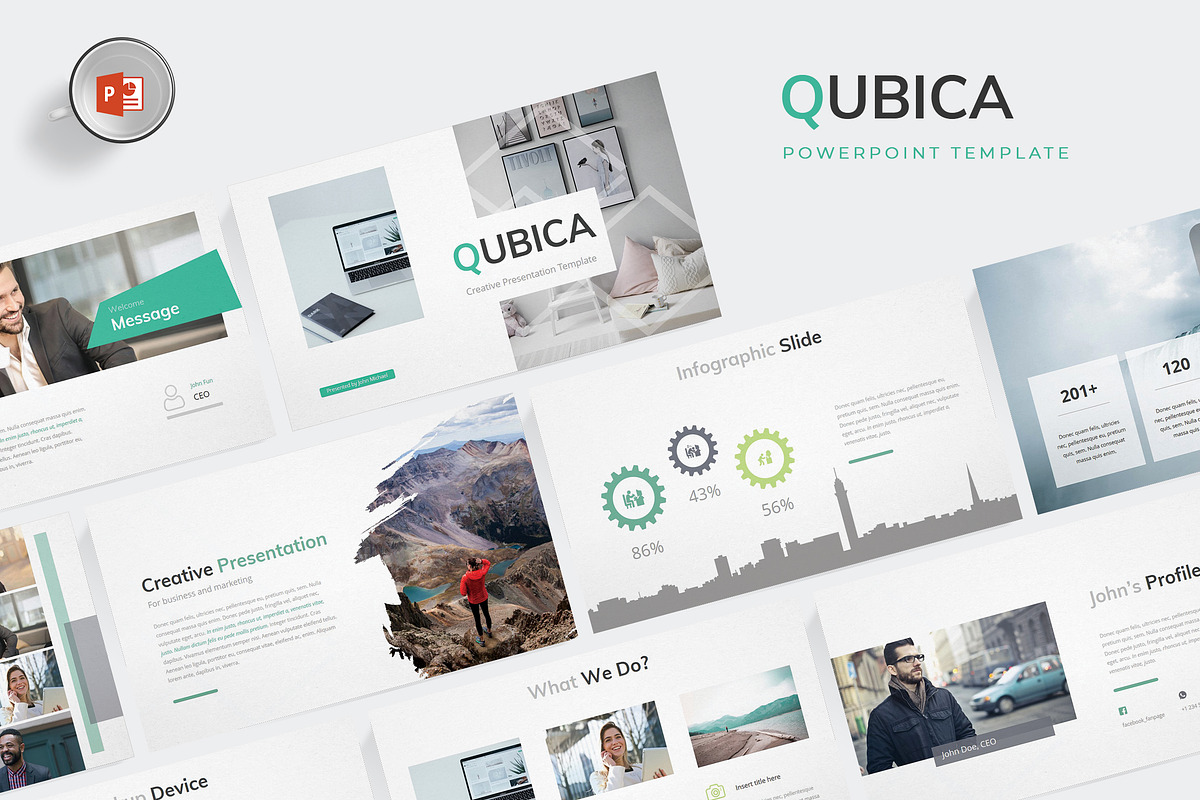 Qubica - Powerpoint Template, a Presentation Template by AQR Studio