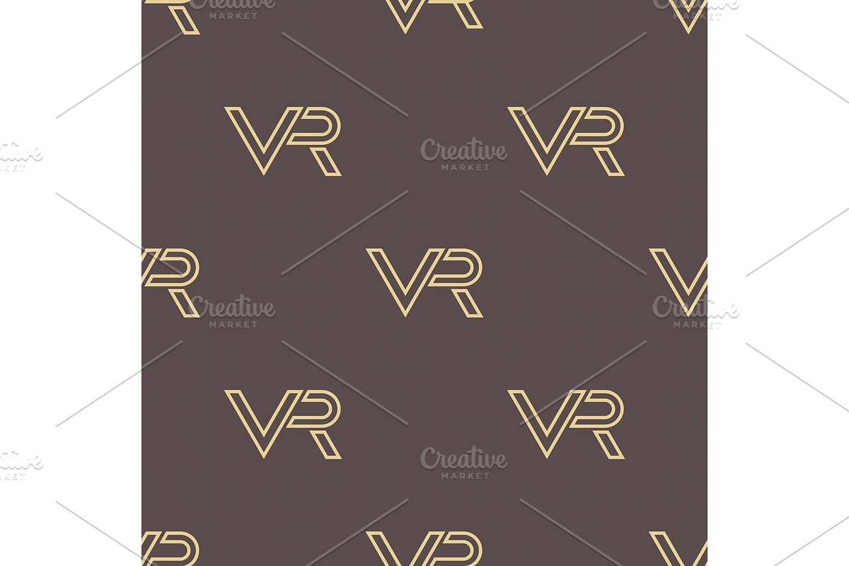 Seamless Vector Pattern. VR Logos, a Pattern Graphic by FineArtStudio (Photo 1 of 3)