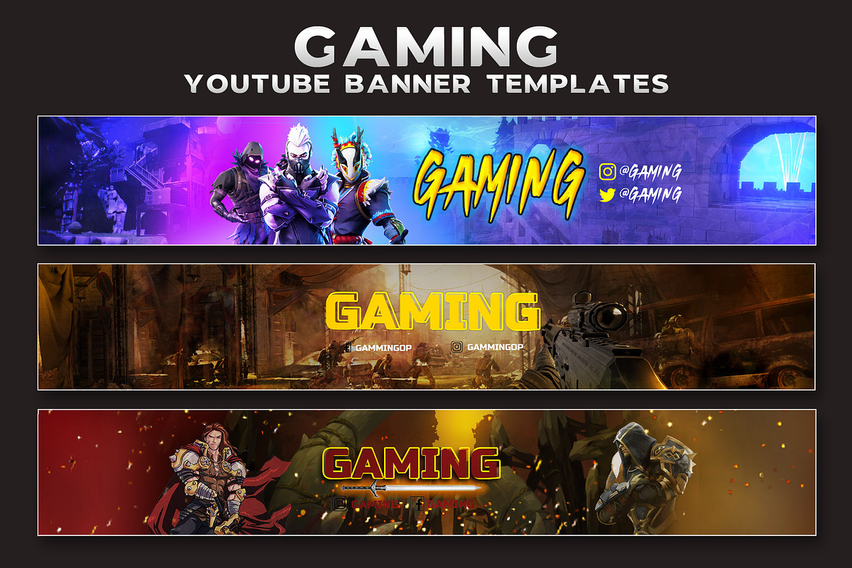 Gaming Banner Template PSD, a Social Media Template by