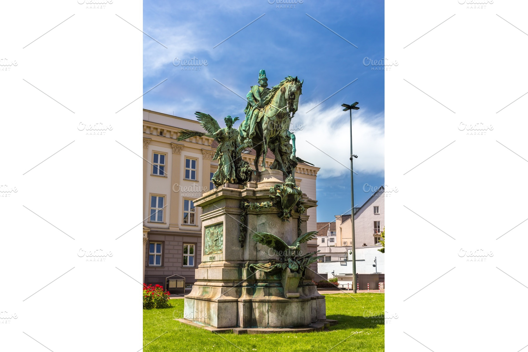 Monument to Kaiser-Wilhelm-Denkmal in Dusseldorf, Germany, an Architecture Photo by Leonid Andronov