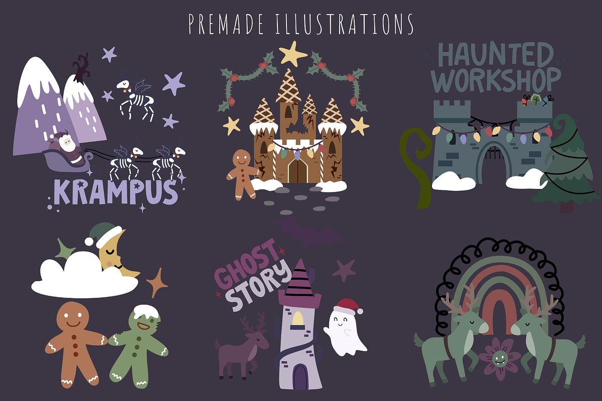 Spooky Christmas Map Creator, a Decorative Illustration by CpSnowy (Photo 9 of 11)