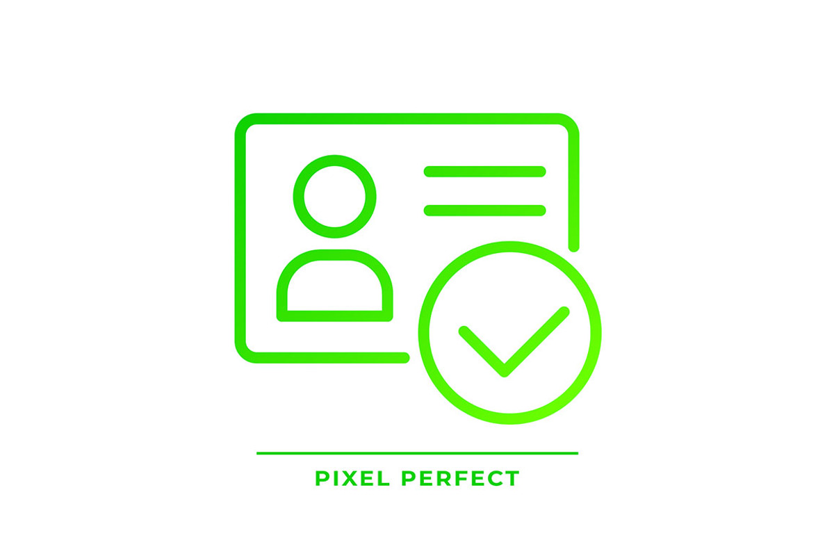 Identity verified pixel perfect, an Icon by IMG Visuals
