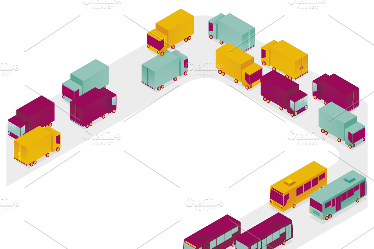 ISOMETRIC VEHICLES COLLECTION, an Object Graphic by tur-illustration (Photo 2 of 2)