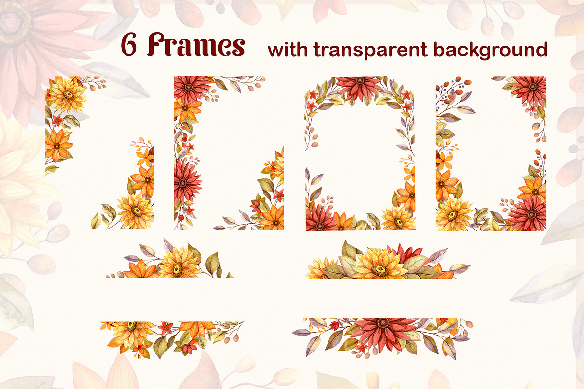 Fall Flowers: Autumn Watercolor Set, a Seasonal Illustration by Nadya Saen Art (Photo 12 of 16)
