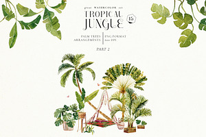 Tropical Jungle - Watercolor Set