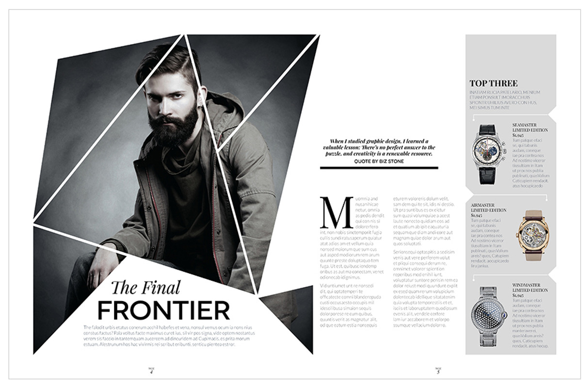 Magazine Template InDesign 10, a Magazine Template by Love Graphic Design (Photo 11 of 28)