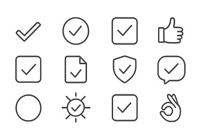 Vector illustration of checkmarks, an Object Illustration by ZinetroN