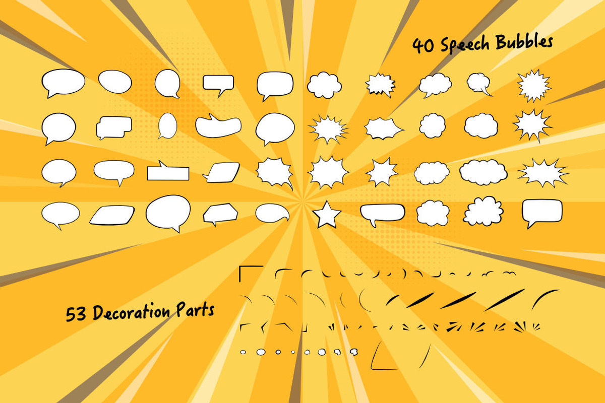 Comic Speech Bubbles Collection 1, an Object Graphic by itefan Studio (Photo 3 of 3)