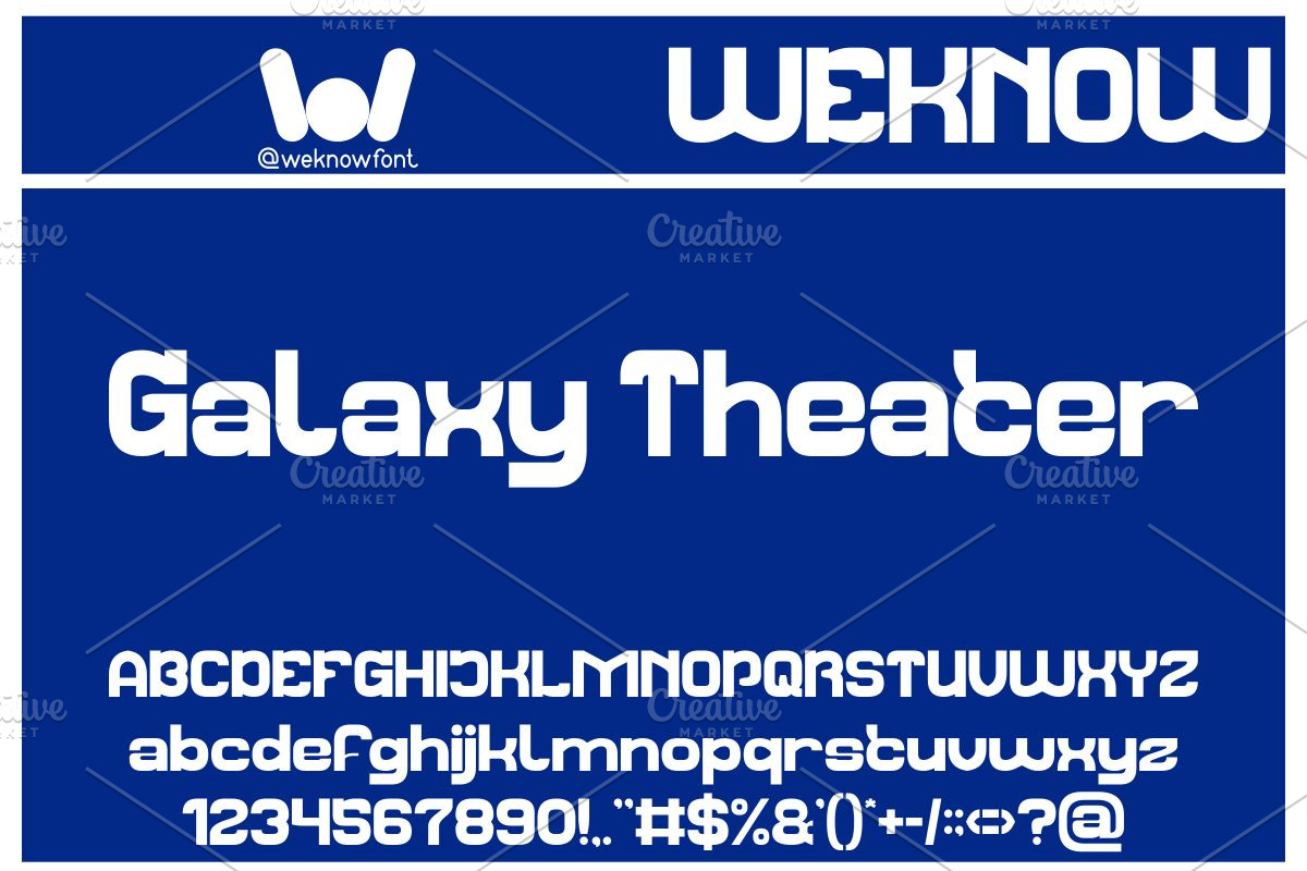Galaxy Theater font, a Sans Serif Font by weknow (Photo 1 of 8)