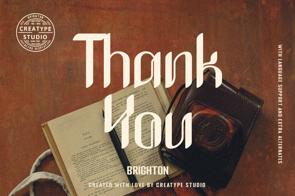 Brighton Retro Display, a Font by Creatype Studio (Photo 10 of 10)