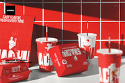 Fast Food Restaurant Packagin Mockup, a Packaging Mockup by creatsy5 (Thumbnail 1 of 6)