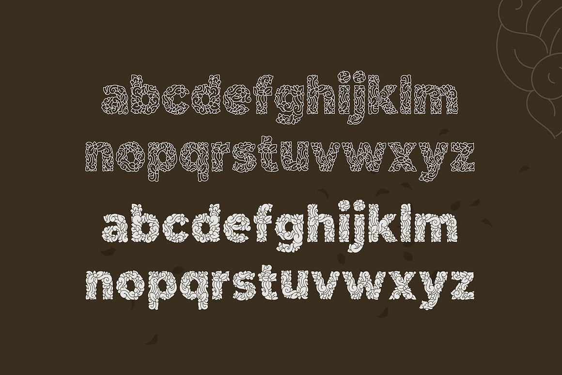 Batik Jawa Modern Decorative Font, a Font by Dicubit (Photo 10 of 12)