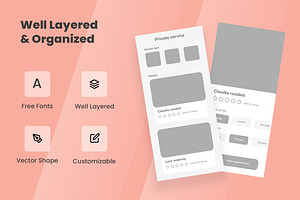 Laundry Service Wireframe Apps, a Websites & App Template by INSPR STD