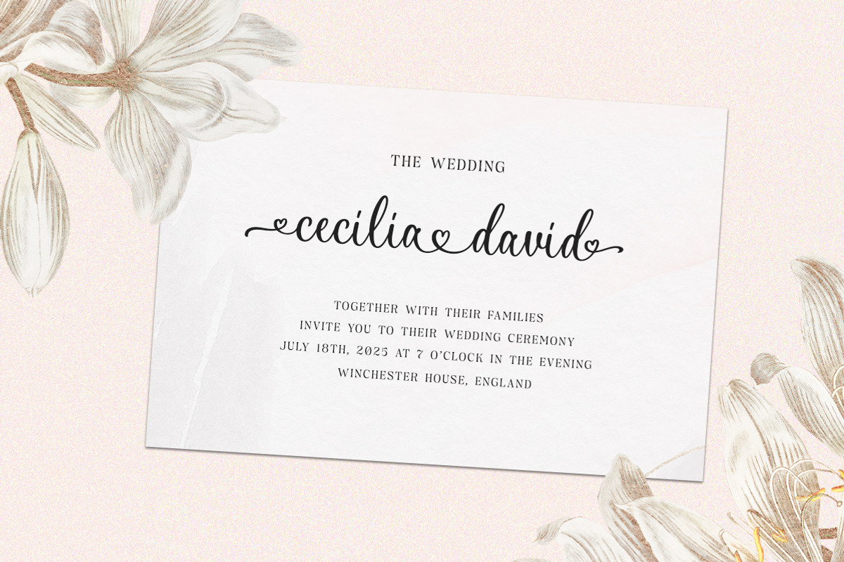 Emely and Peter - Lovely Script, a Script Font by Letterhend Studio (Photo 3 of 11)