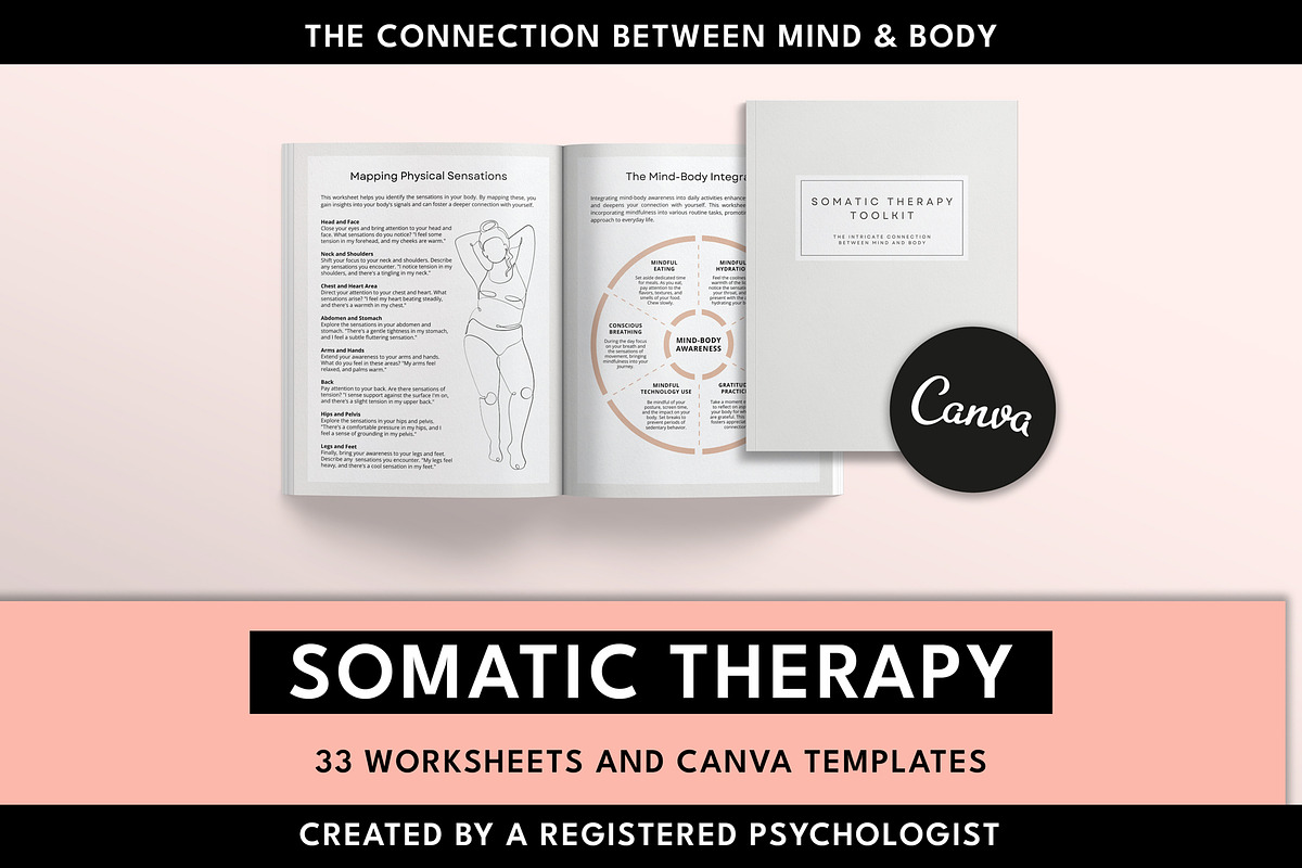 Somatic Therapy Canva Templates, a Templates & Theme by Miri Campbell (Photo 1 of 8)