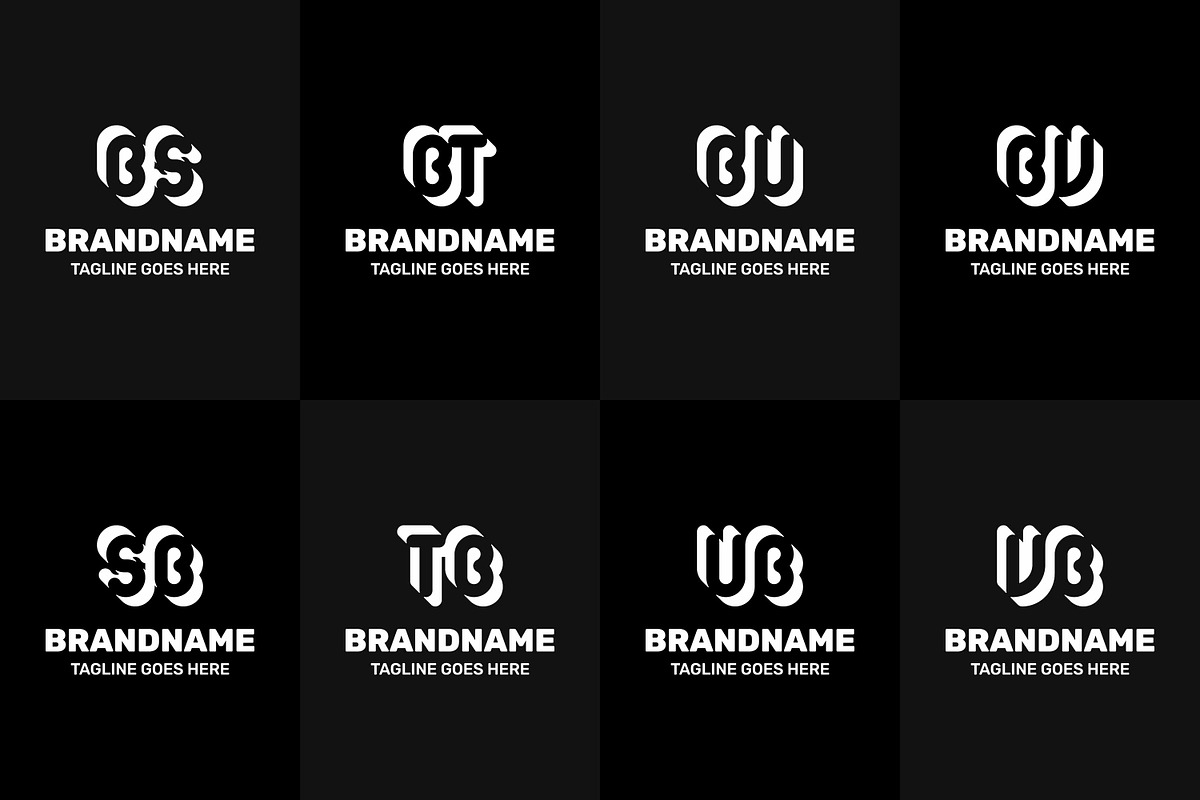 Letters BS SB BT TB BU UB BV VB Logo, a Branding & Logo Template by Pray Art Design Studio (Photo 2 of 2)