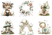 Whimsical Spring Clipart, an Illustration by Designking (Thumbnail 5 of 5)