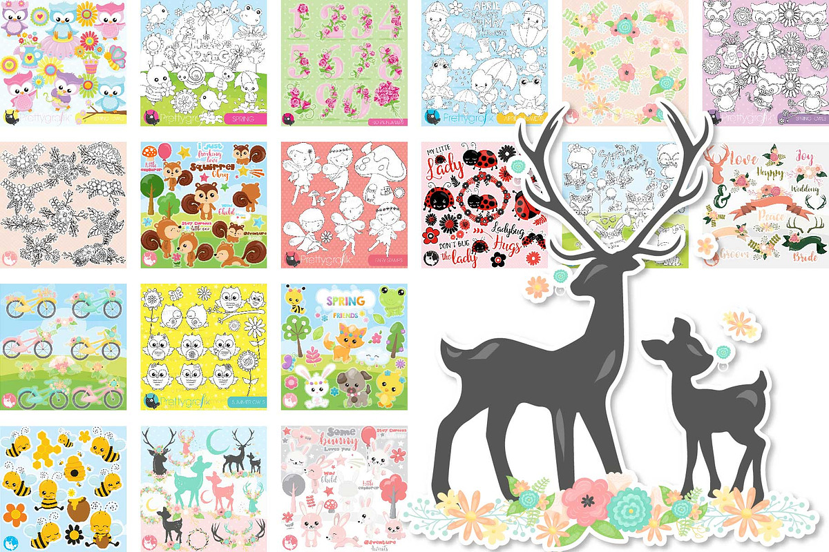Spring Fever Bundle - 2000 in 1, an Animal Illustration by PrettyBundles (Photo 5 of 5)