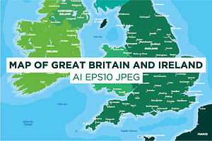 Map of Great Britain and Ireland, an Illustration by MaximGertsen