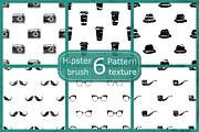 Set of 6 seamless hipster patterns., a Pattern Graphic by Asyndrom (Thumbnail 2 of 3)