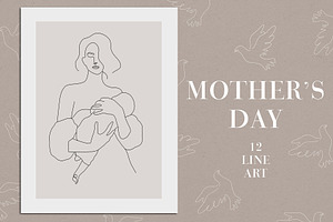 Mother’s Day Line Art