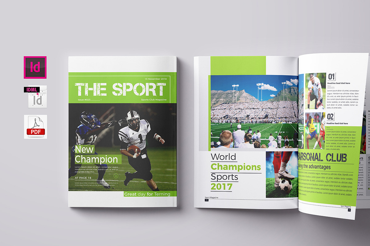 Sport Magazine Template, a Magazine Template by obidullah_01 (Photo 1 of 9)