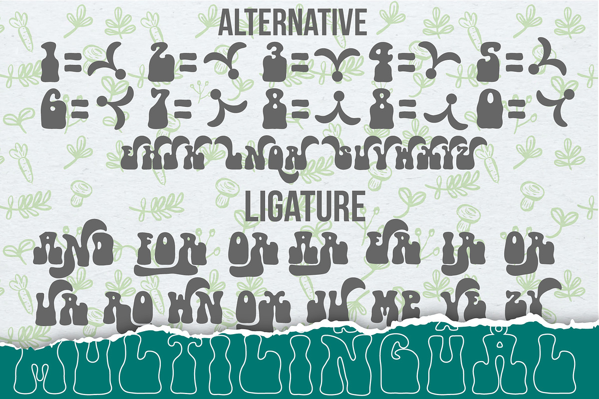 Vegan Retro Font, a Serif Font by Nobu Collections (Photo 9 of 10)